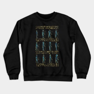 Egyptian Gods  Ornament Gold and Abalone Crewneck Sweatshirt